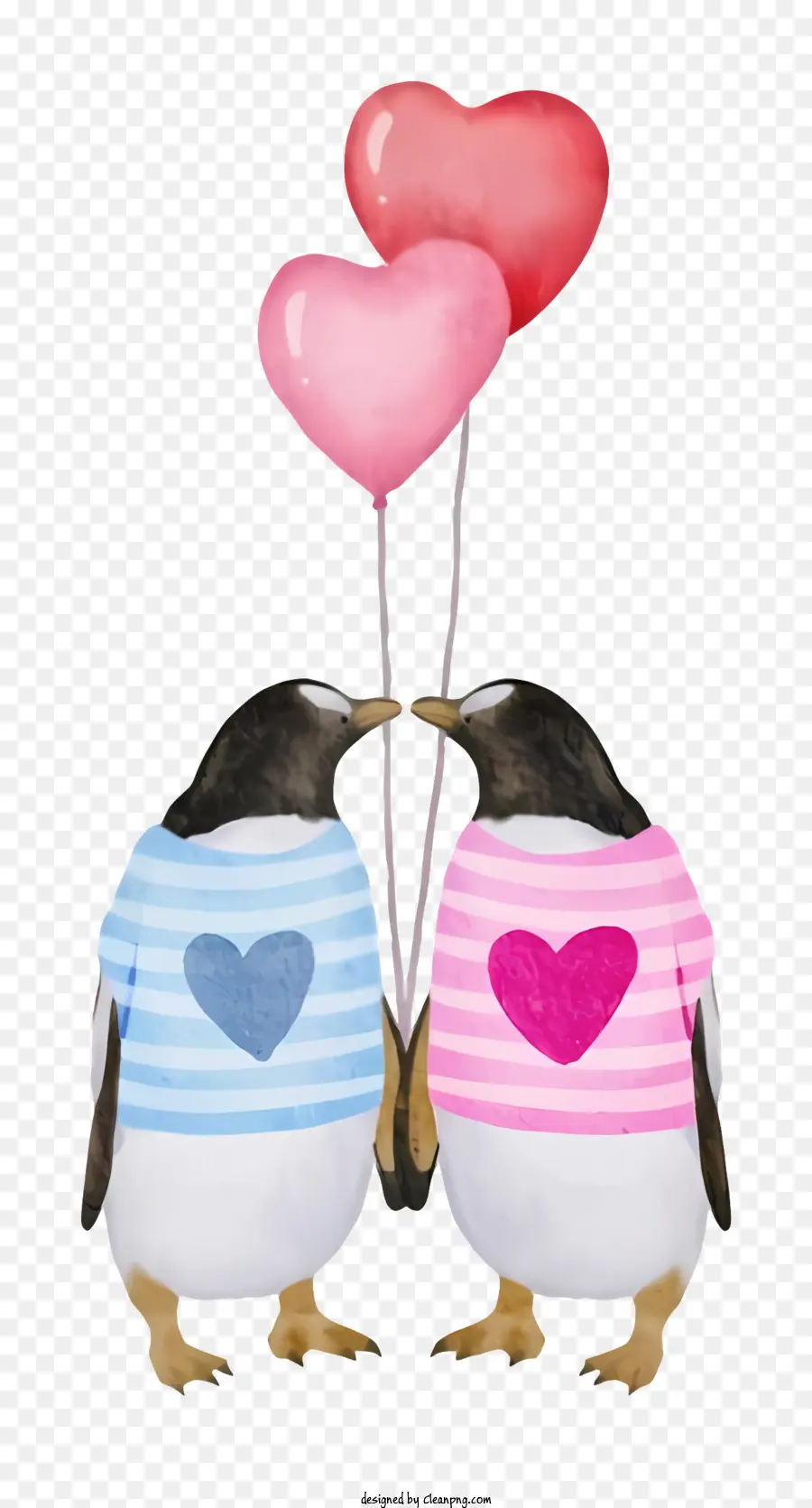 Pinguins Românticos，Pássaros Do Amor PNG
