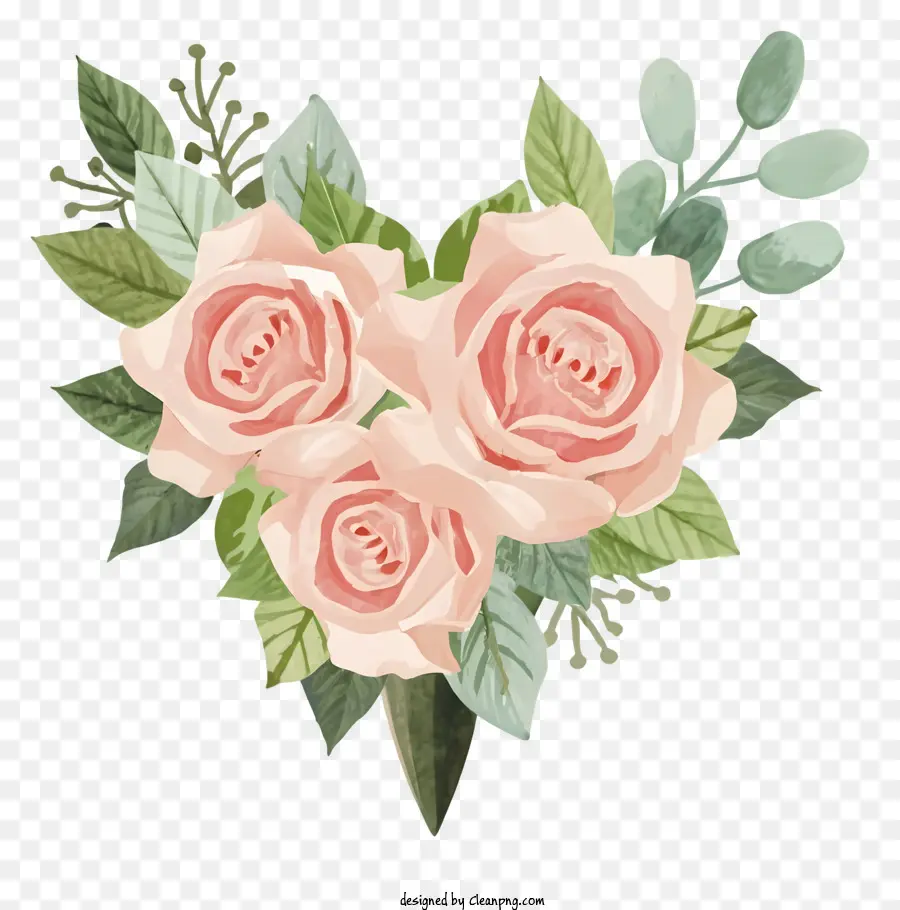Rosas Cor De Rosa，Vaso Com Flores PNG