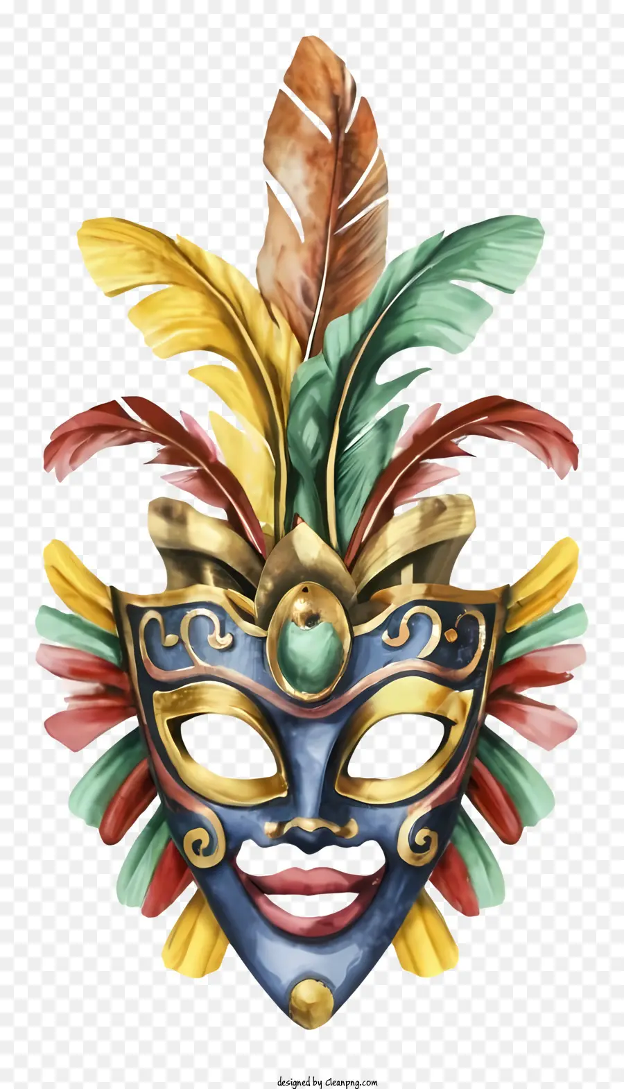 Máscara Masquerade，Penas PNG