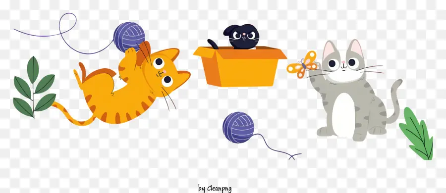 Dos Desenhos Animados De Gatos，Grupo De Gatos PNG