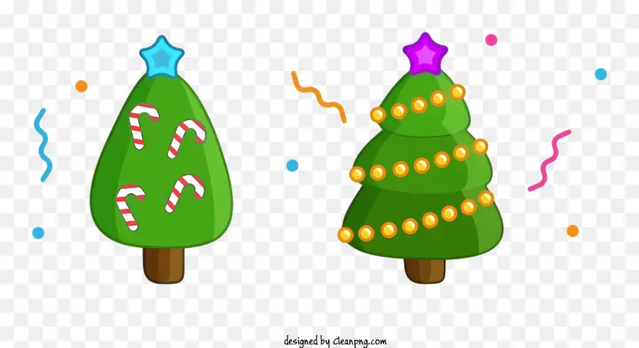 árvores De Natal，Luzes Coloridas PNG