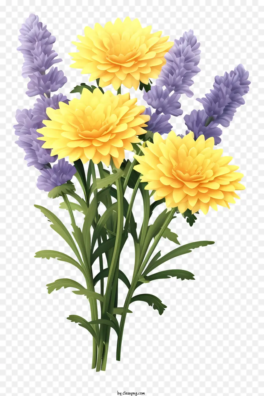 Buquê，Flores Amarelas PNG
