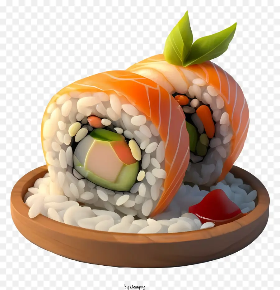 Sushi，Salmão Cru PNG