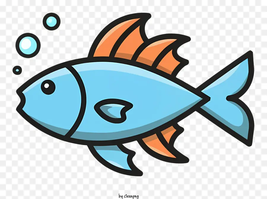 Pequenos Peixes，Azul Corpo PNG