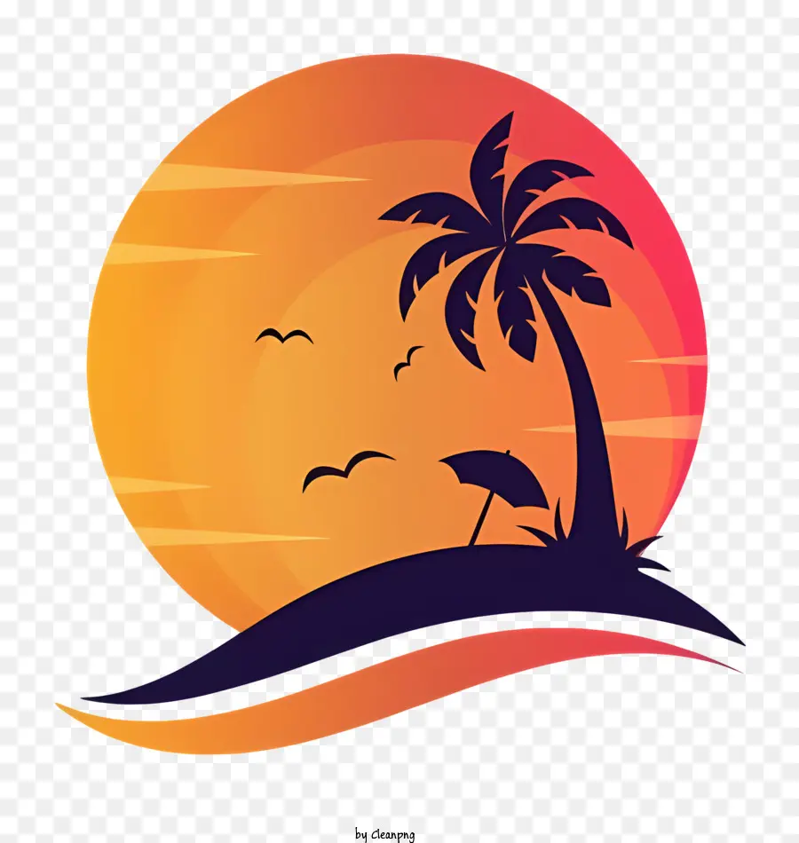 Palmeira，Pôr Do Sol PNG