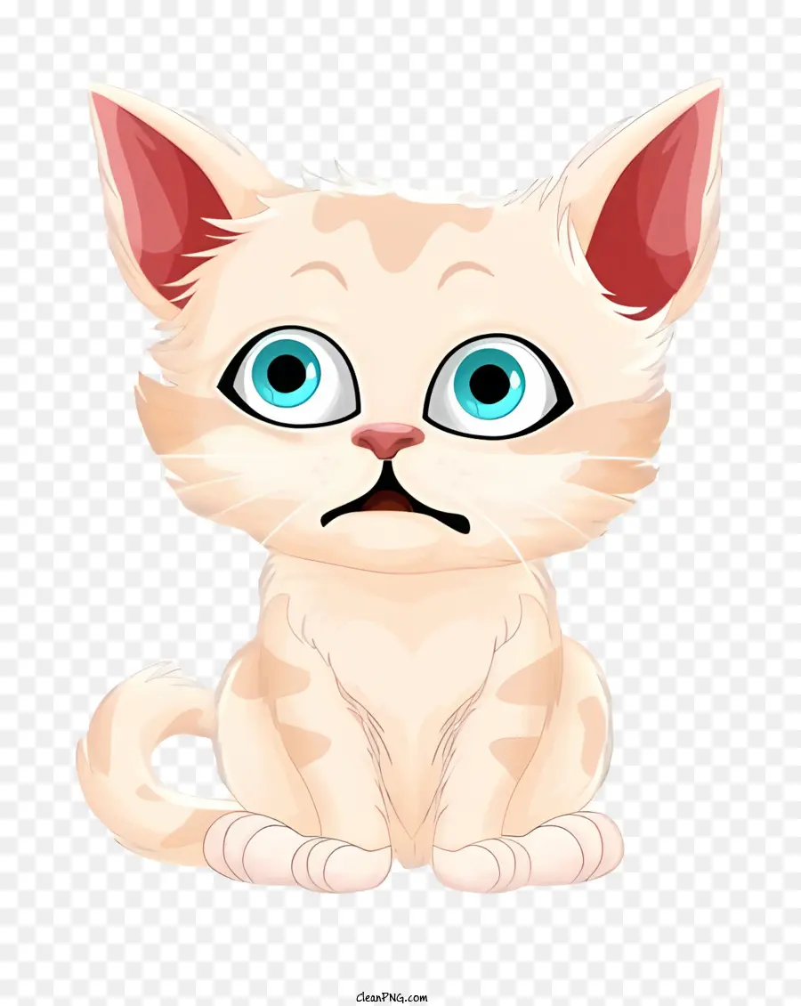 Gatinho Branco，Olhos Azuis PNG