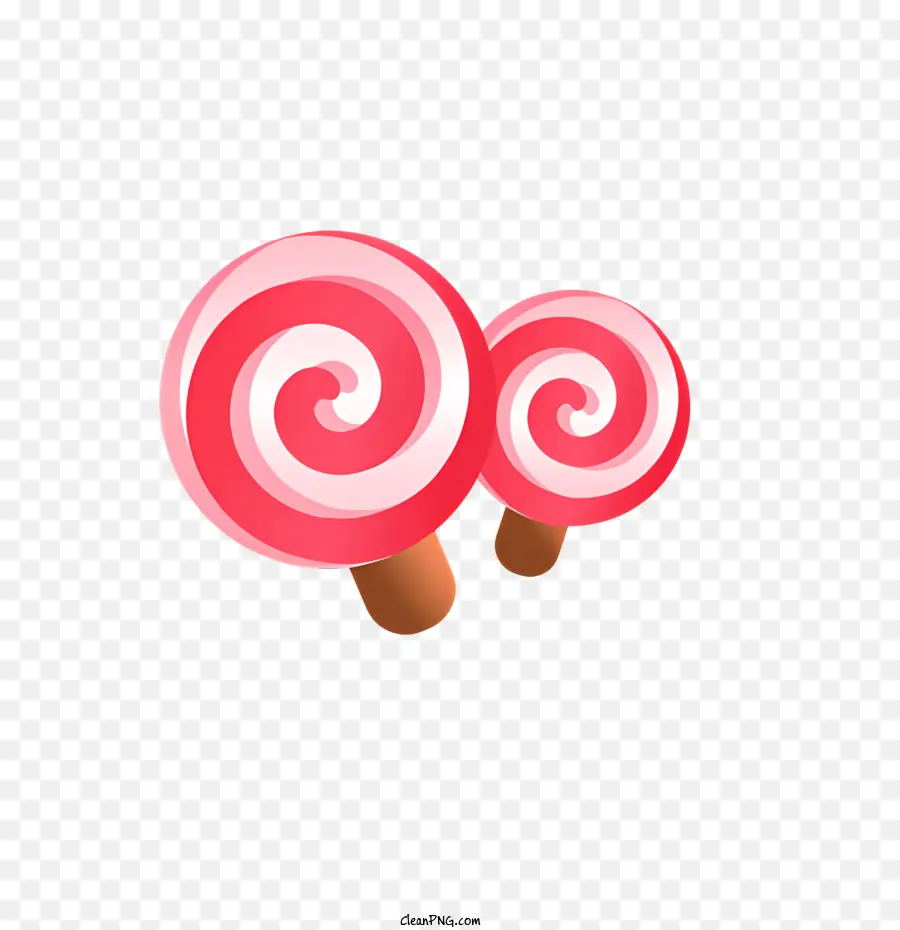 Pirulitos Vermelhos，Lollipops De Padrão Em Espiral PNG