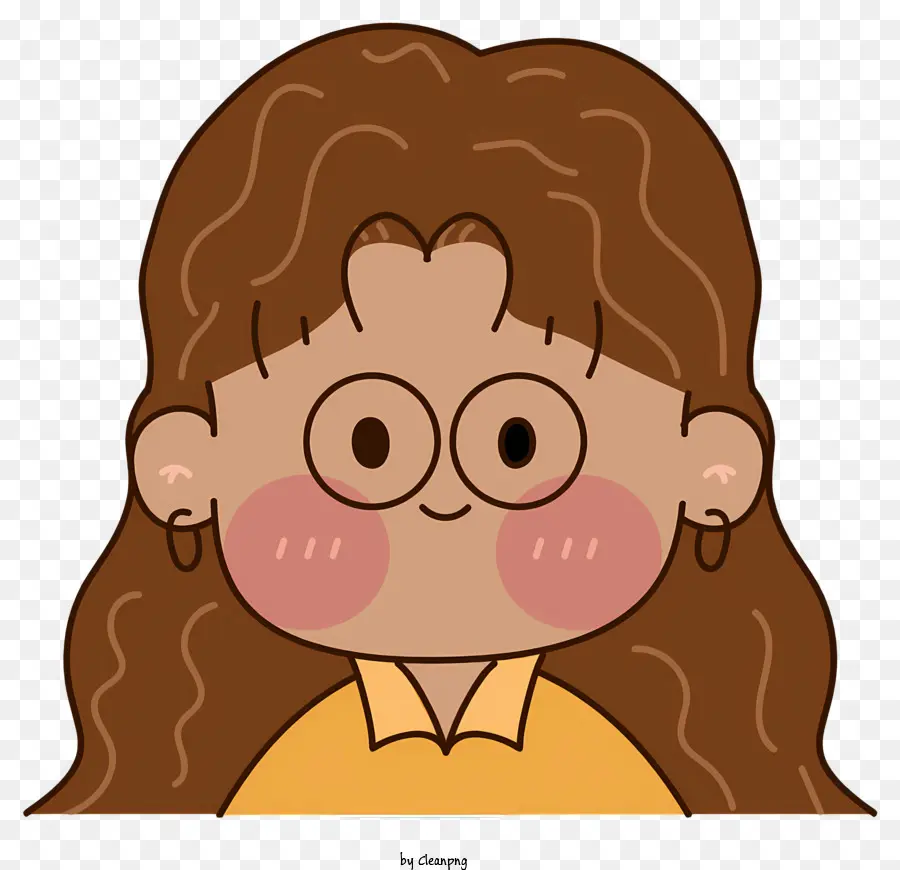 Young Girl，Cabelo Castanho PNG