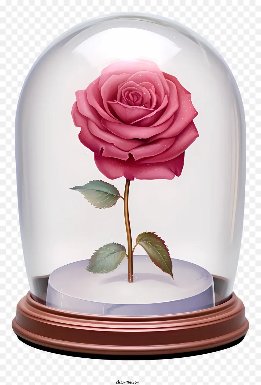 Rosa Em Cúpula De Vidro，Rosa Vermelha PNG