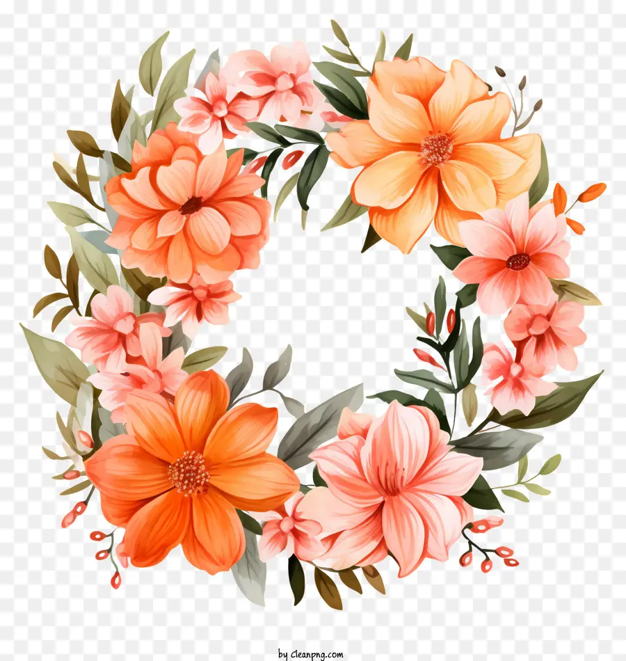 Coroa De Flores，Flores De Laranja PNG