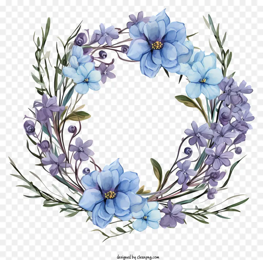 A Grinalda，Flores Azuis PNG
