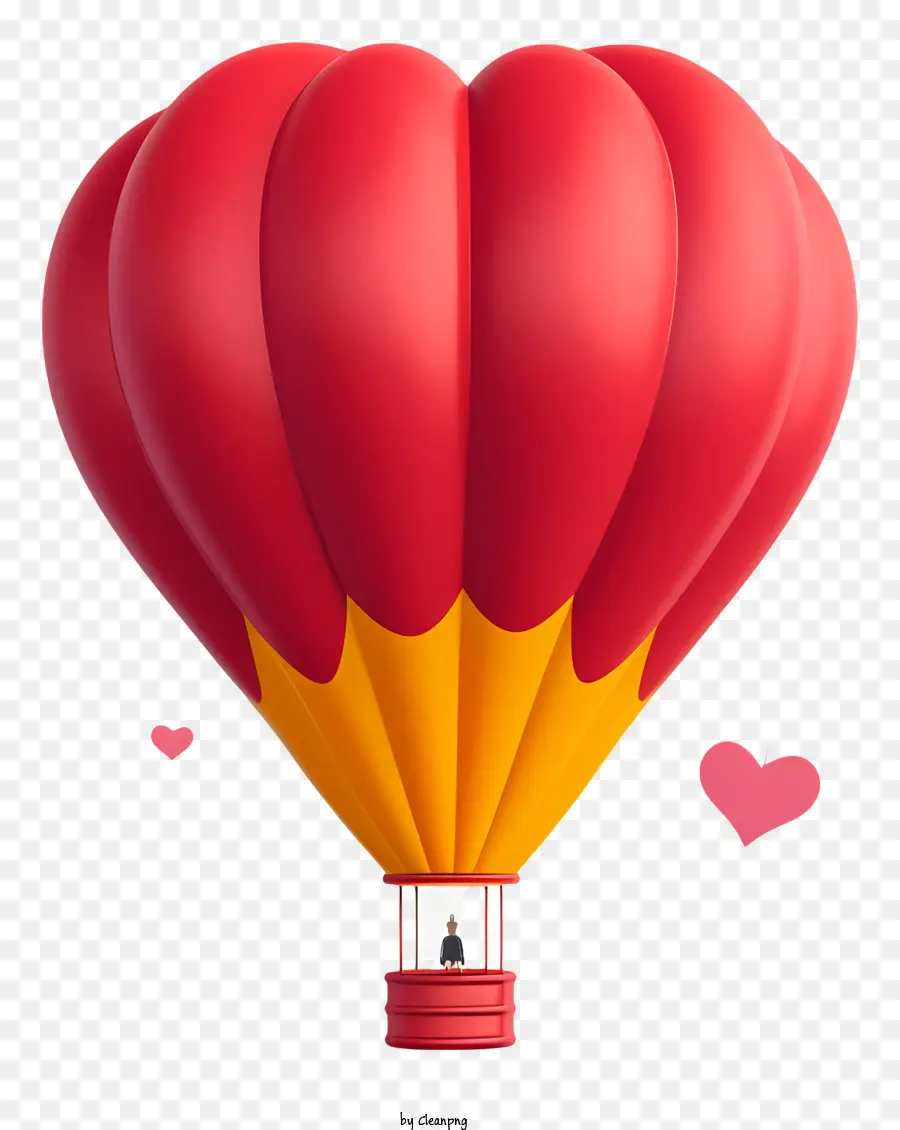 Balão De Ar Quente，Balão Vermelho E Amarelo PNG