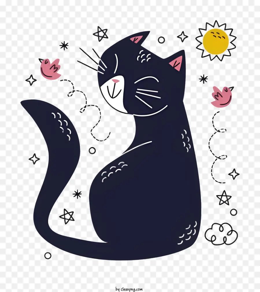 Gato Preto，Gato Bonito PNG