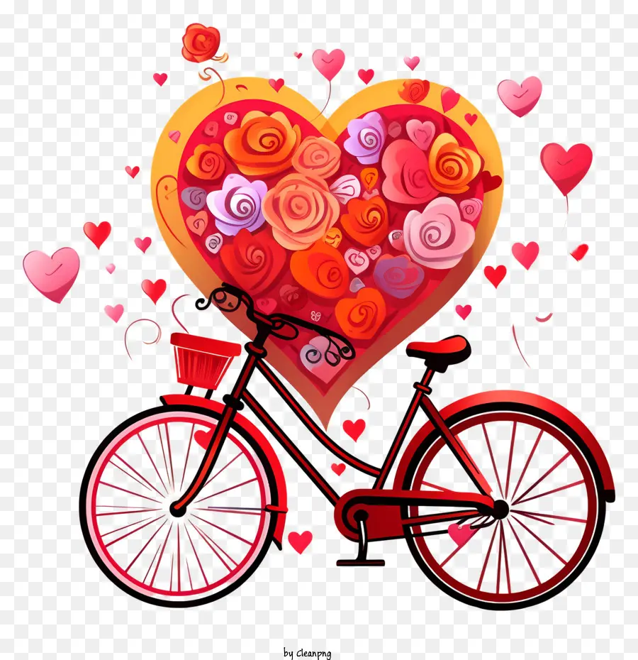 Heartshaped Flores，Flor De Bicicleta PNG