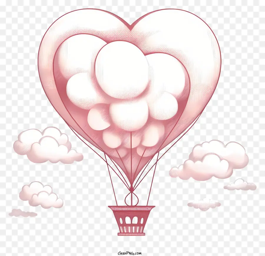 Balão De Ar Quente，Heartshaped Balão PNG