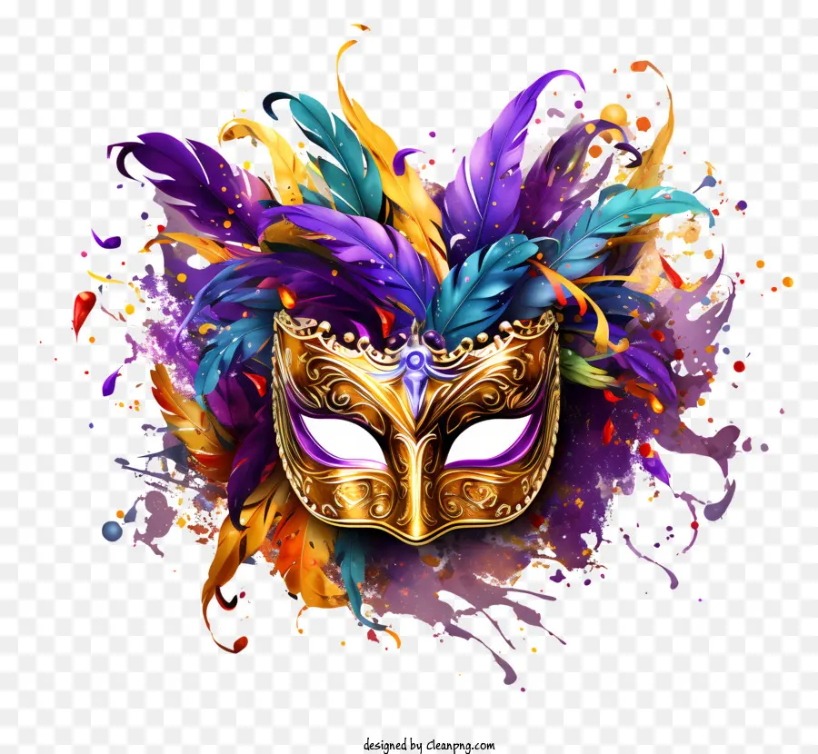 Mardi Gras Máscara，Máscara Colorida PNG
