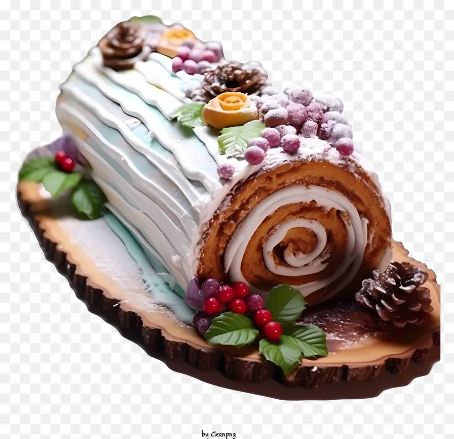 Bolo De Natal，Bolo De Tronco De Yule PNG