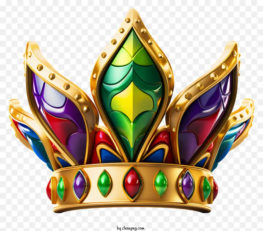 Golden Crown，Pedras Multicoloridas PNG