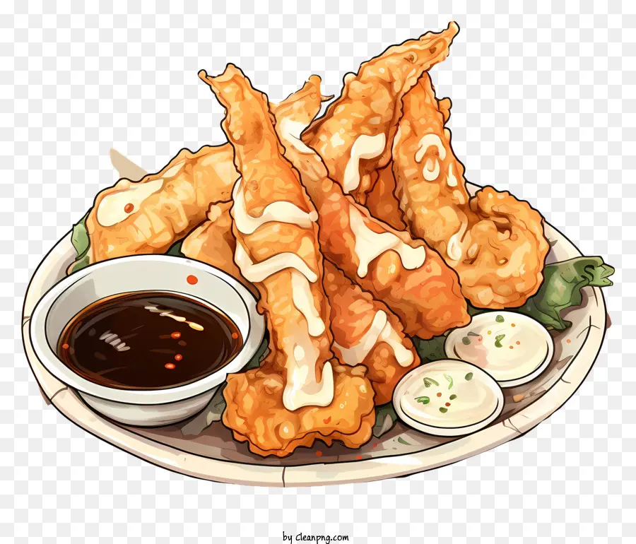 Nuggets De Frango Frito，Andalouse PNG