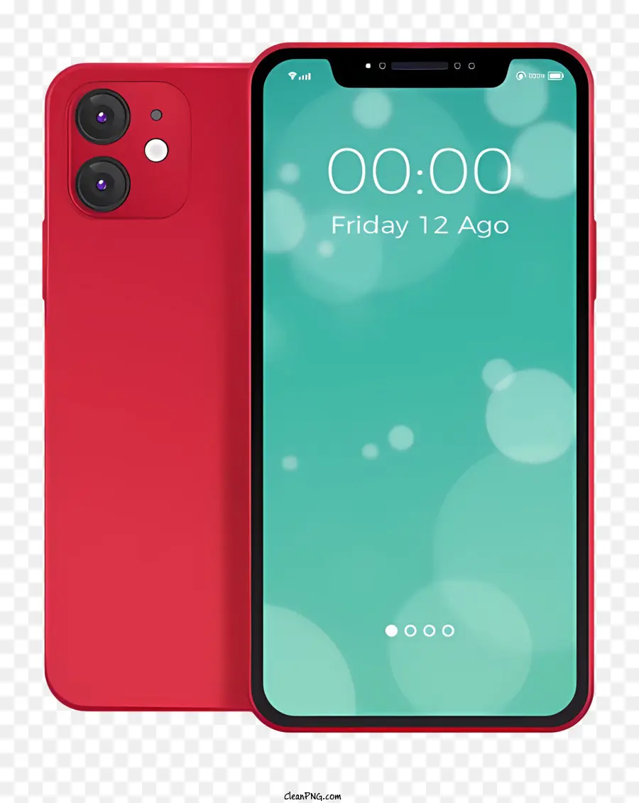 Iphone Vermelho，Tela Em Branco PNG
