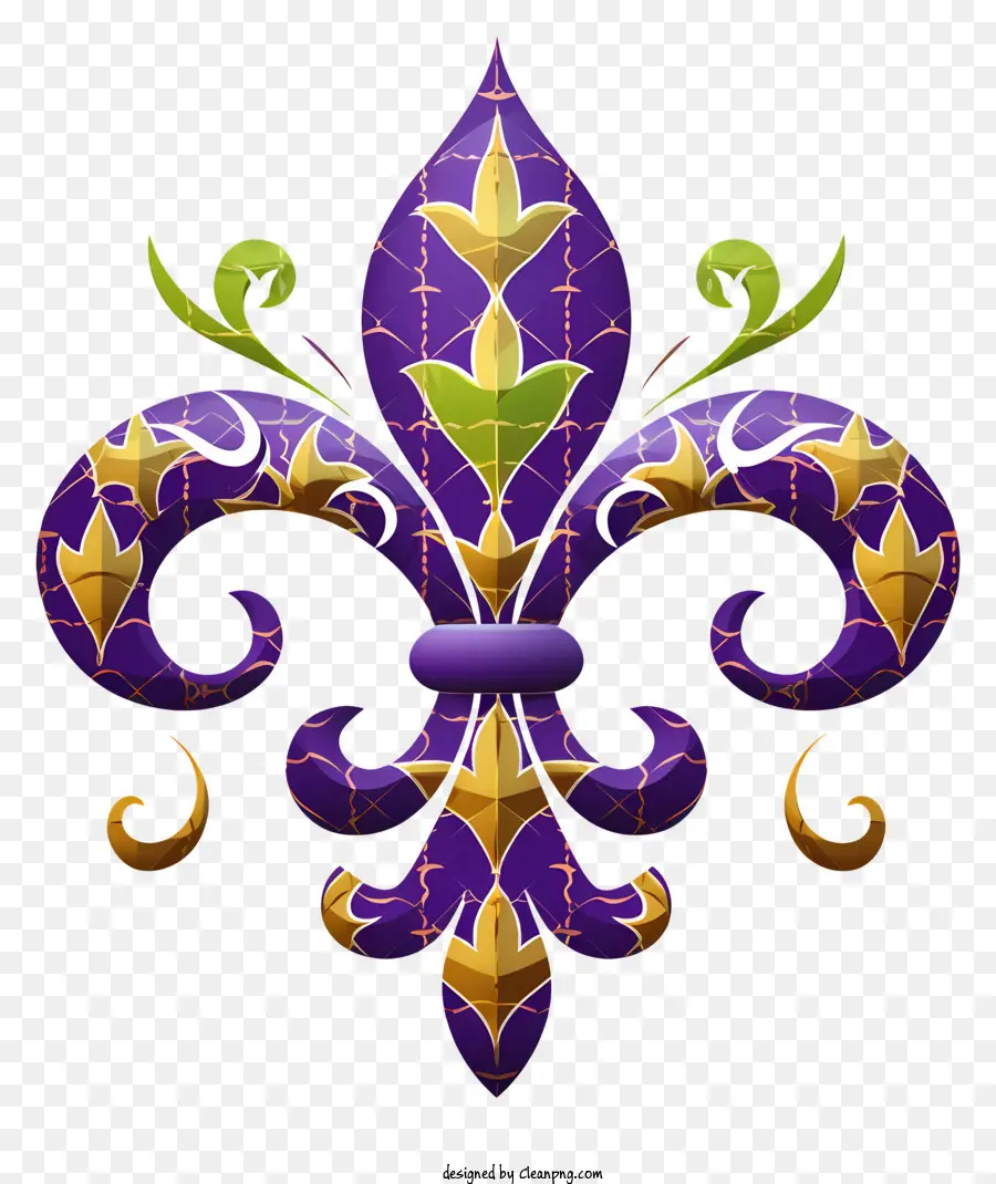 Padrão Estilizado De Fleur De Lis，Base Circular PNG