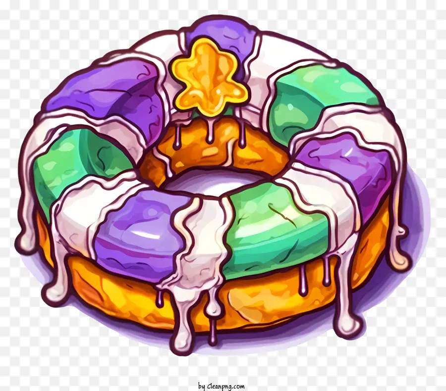 Donut，Donut Decorado PNG