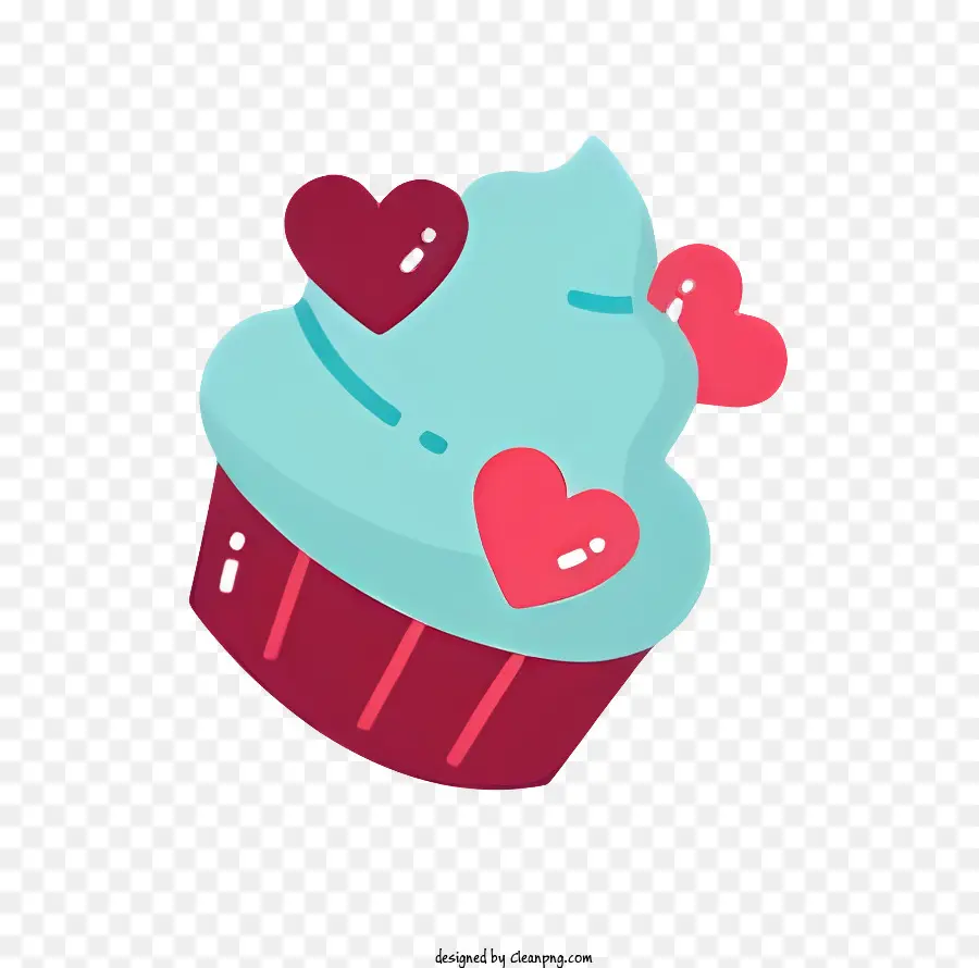 Cupcake，Glacê Azul PNG