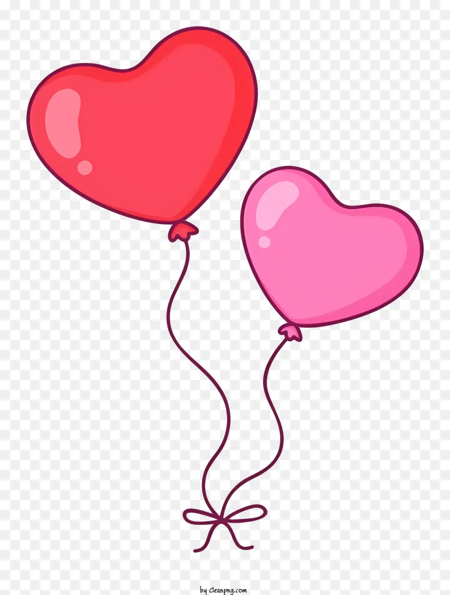 Balões Rosa，Heartshaped Balões PNG