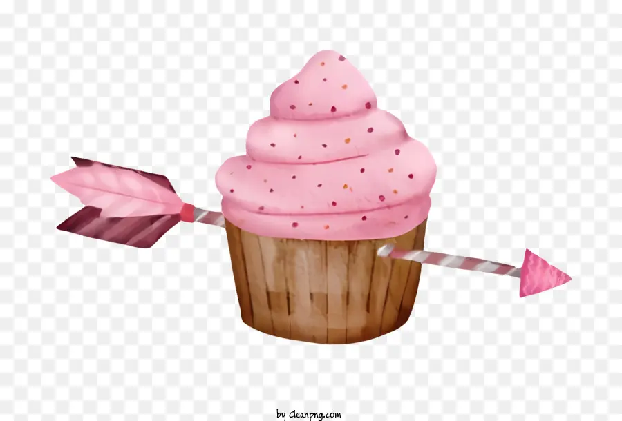 Cupcake，Glacê Rosa PNG