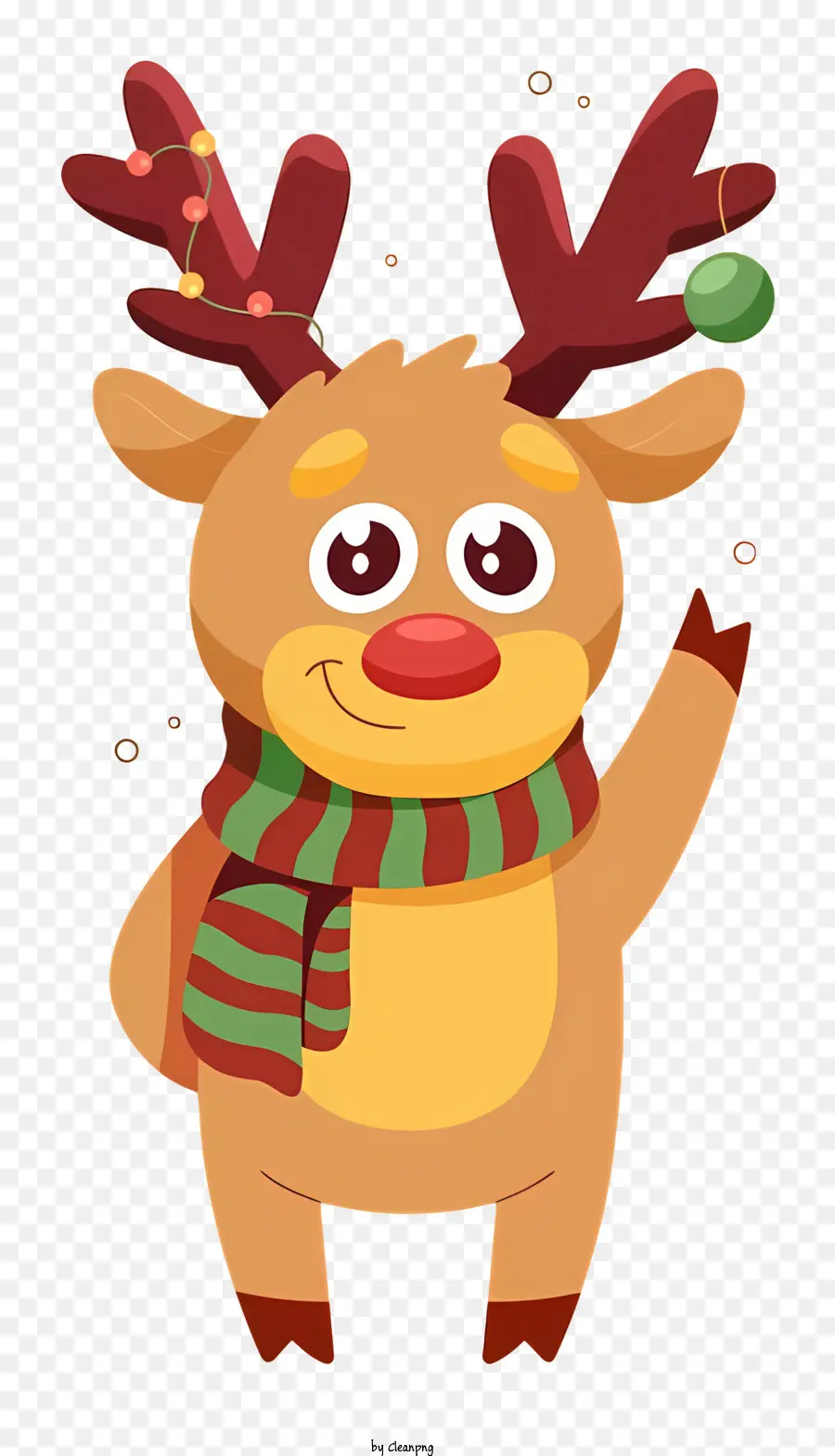 Enfeites De árvore De Natal，Cartoon Rudolph PNG