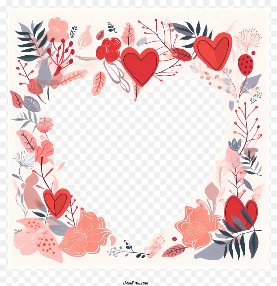 Heartshaped Quadro，Flores PNG