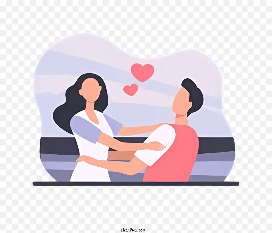 Casal Abraçando，Amor E Felicidade PNG