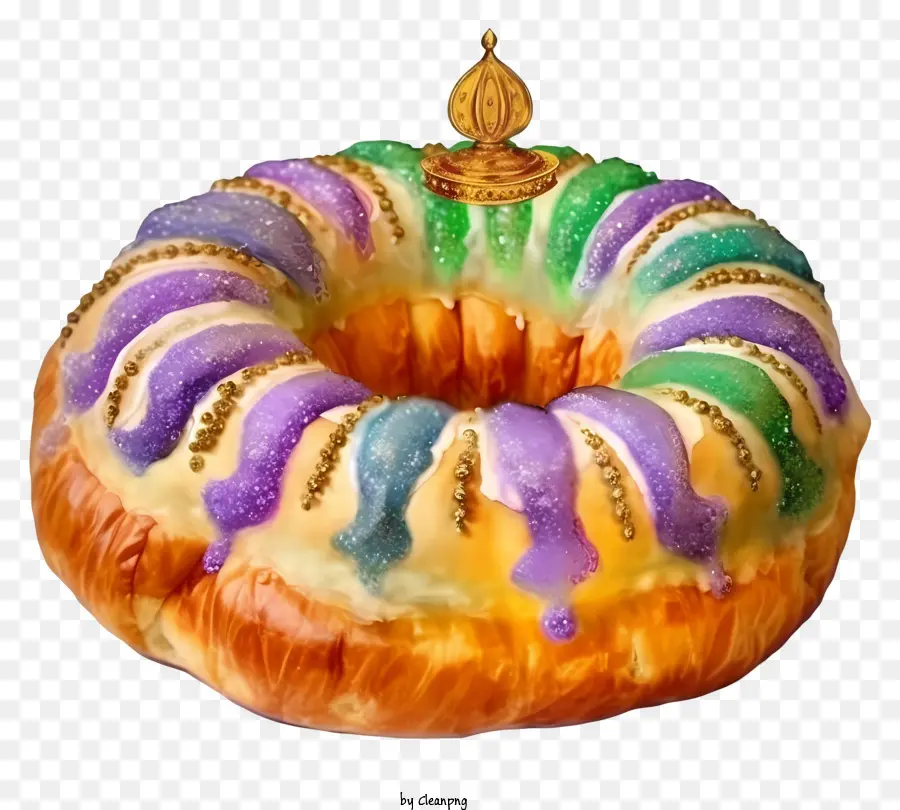 Pastelaria Com Cobertura Colorida，Borrifos De Ouro PNG