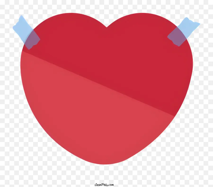 Coração Vermelho，Borda Branca PNG