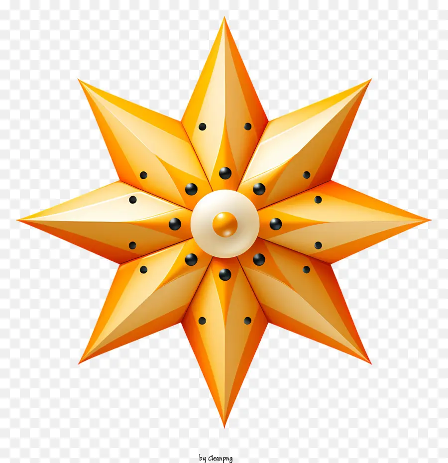Estrela Dourada，Estrela Simétrica PNG