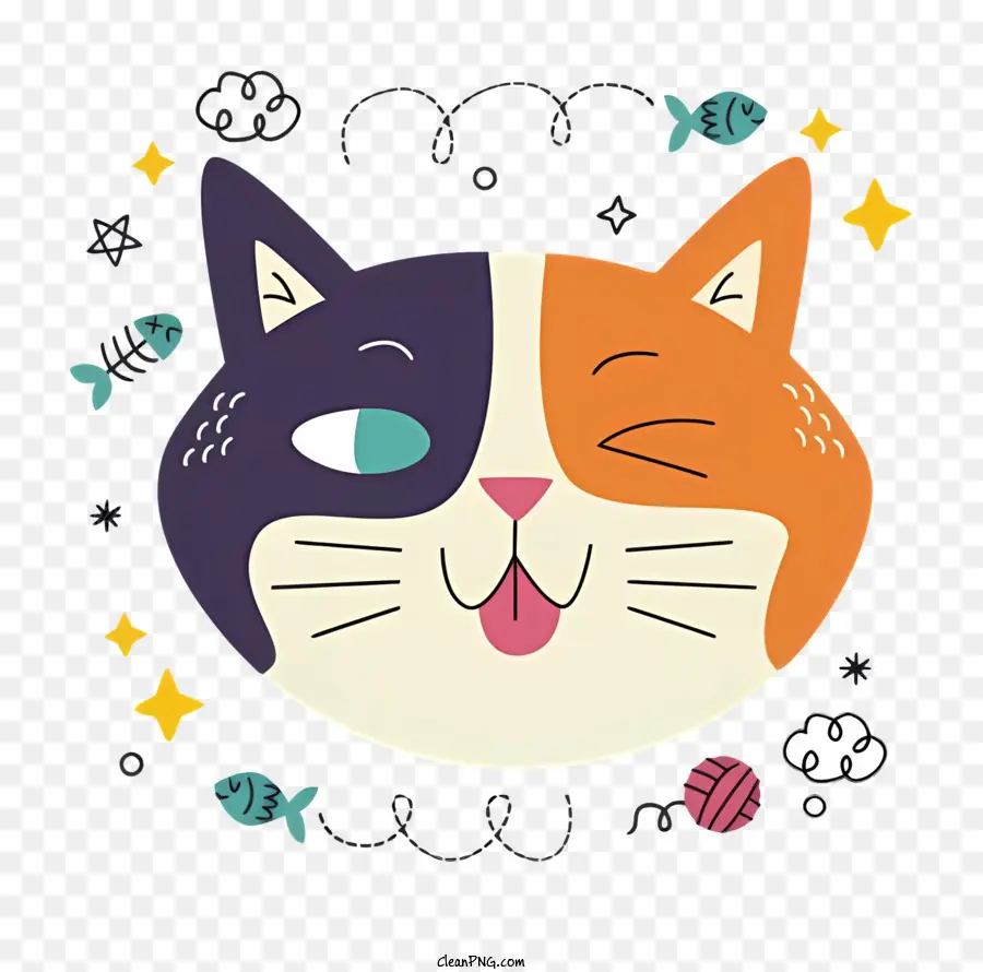 Gato Dos Desenhos Animados，Sorridente Gato PNG