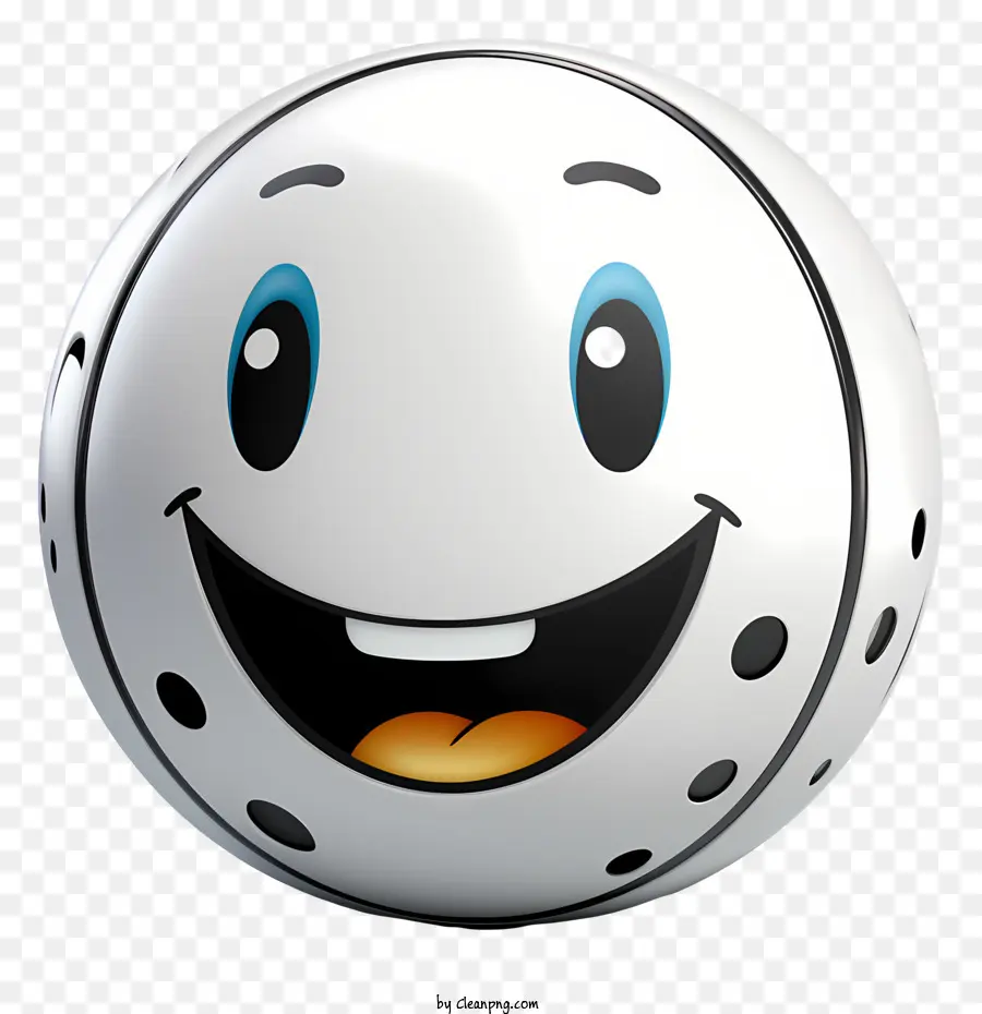 Smiley Ball，Bola Branca Com O Rosto PNG