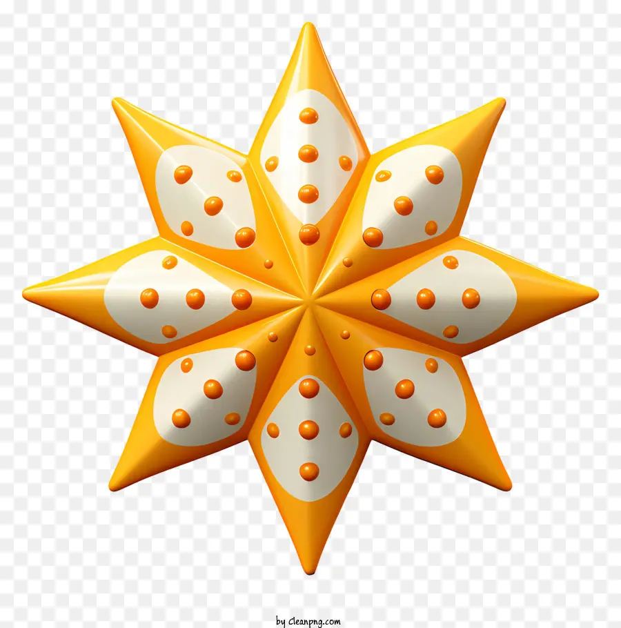 Estrela Laranja，Cinco Folhas Pontiagudas PNG