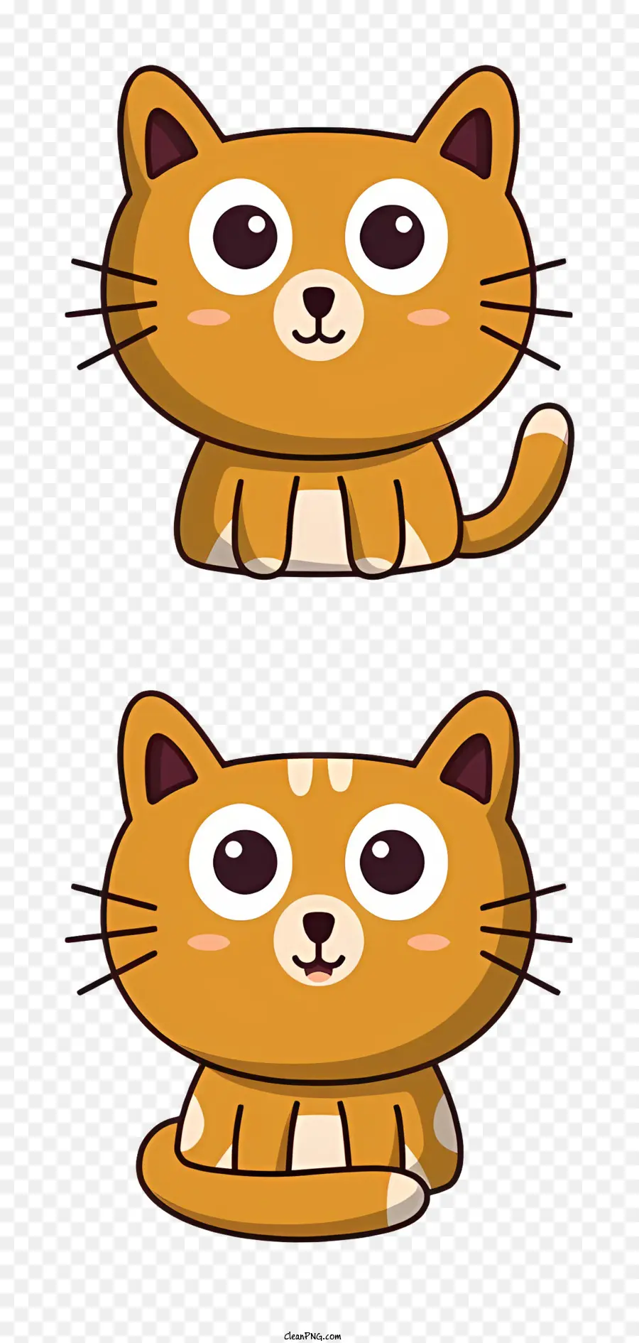 Gato Dos Desenhos Animados，Gato Com Cabeça Redonda PNG
