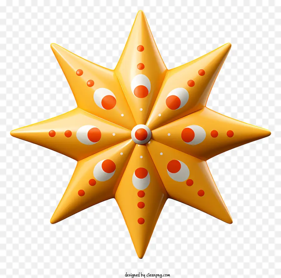 Estrela Laranja Brilhante，Manchas Brancas PNG