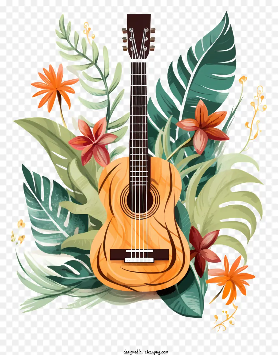 Guitarra，Plantas Tropicais PNG