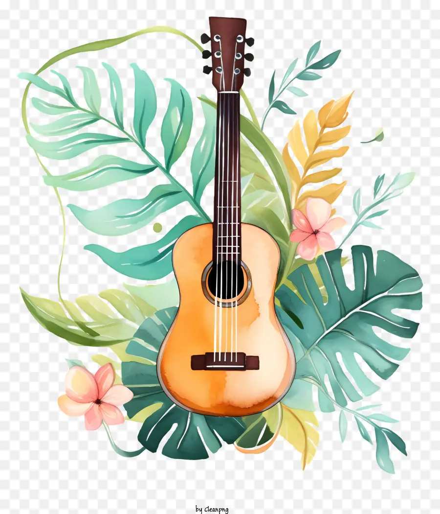 Guitarra，Plantas Tropicais PNG