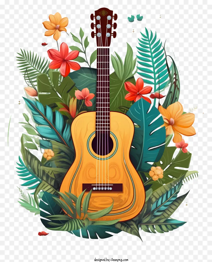 Guitarra，Plantas Tropicais PNG