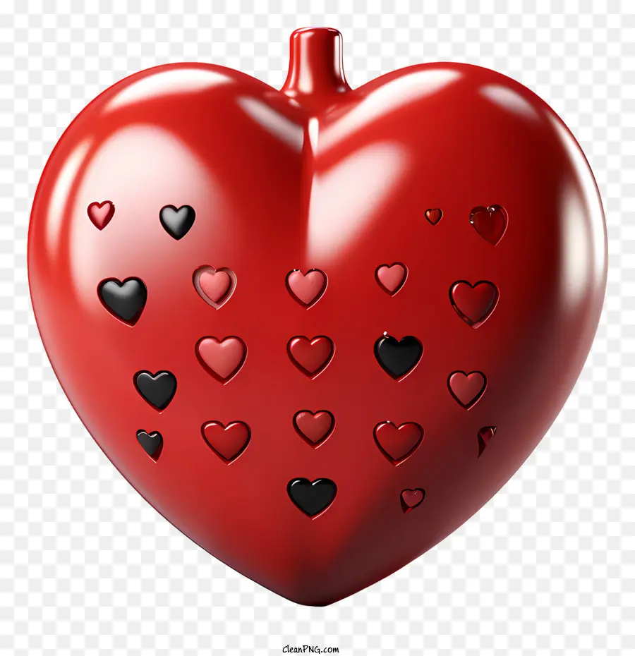 Coração Vermelho，Forma De Coração PNG