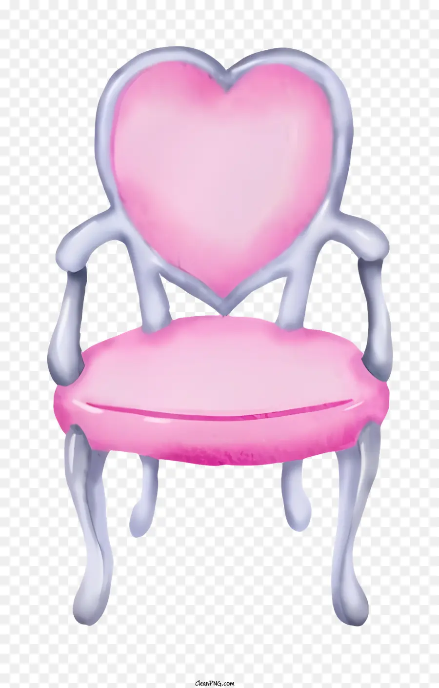 Cadeiras Cor De Rosa，Braço Em Forma De Coração Repousa PNG