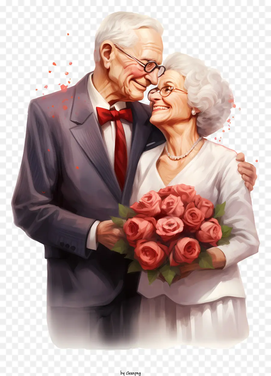 Casal Mais Velho Abraçando，Homem E Mulher Apaixonados PNG