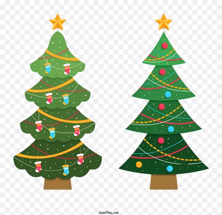 árvores De Natal，Verde Decorações PNG