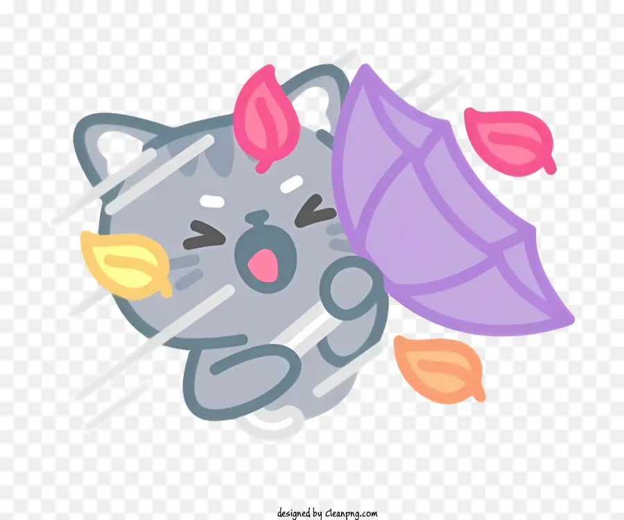 Gato Fofo，Gato Com Guarda Chuva PNG