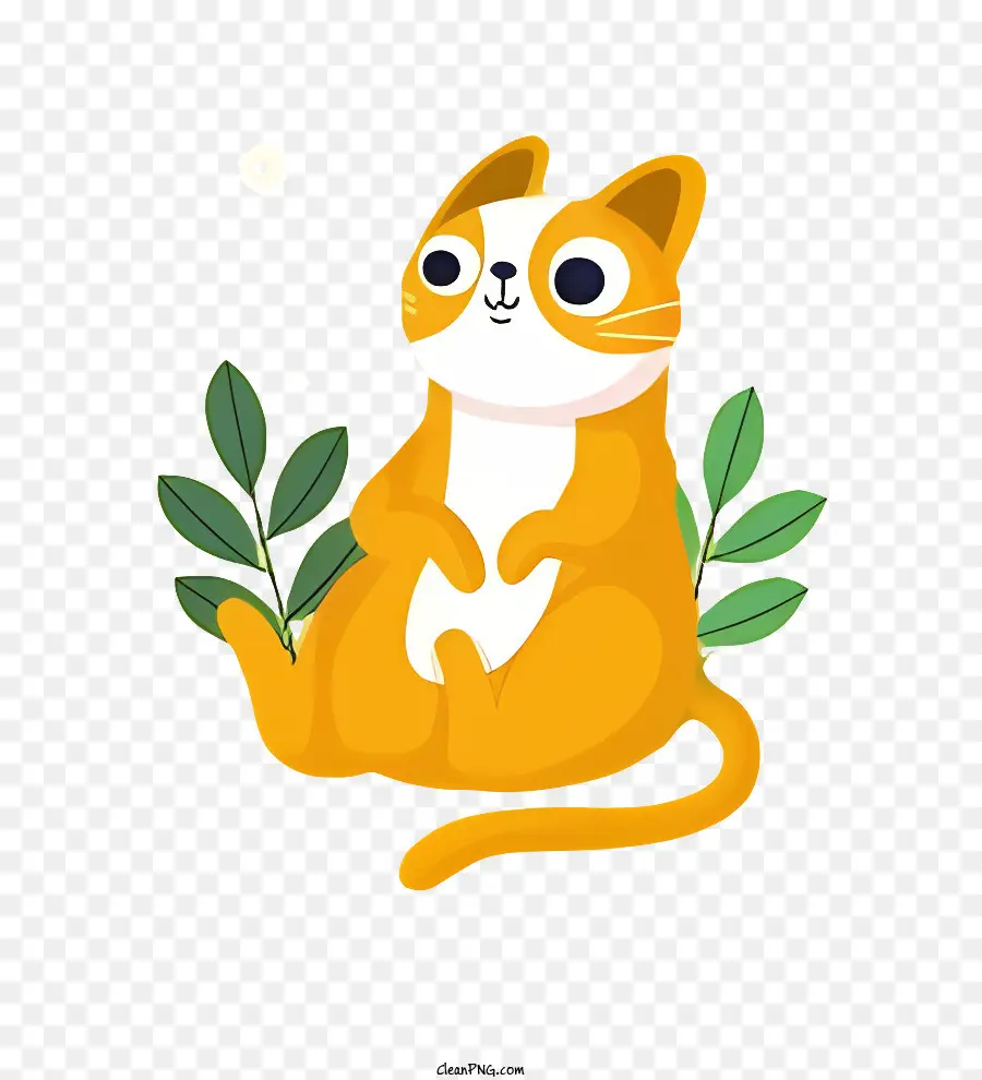 Gato Amarelo，Gato Fofo PNG