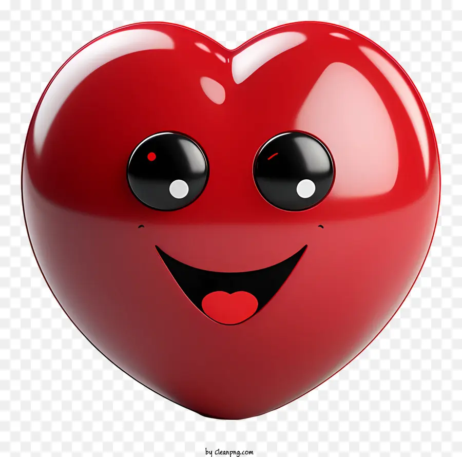 Sorrindo Coração，Coração Vermelho PNG